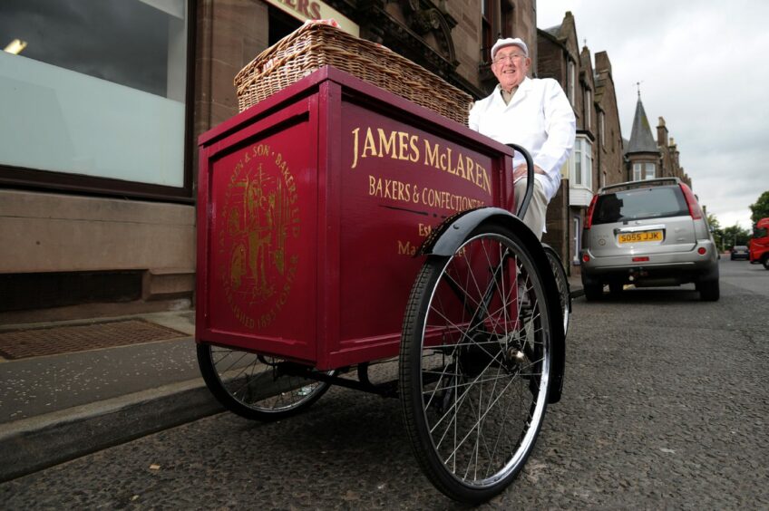 A 1929 bakers tricycle was restored by the Strathmore Vintage Vehicle Club in 2016 and decorated with the logo of McLaren Bakers.