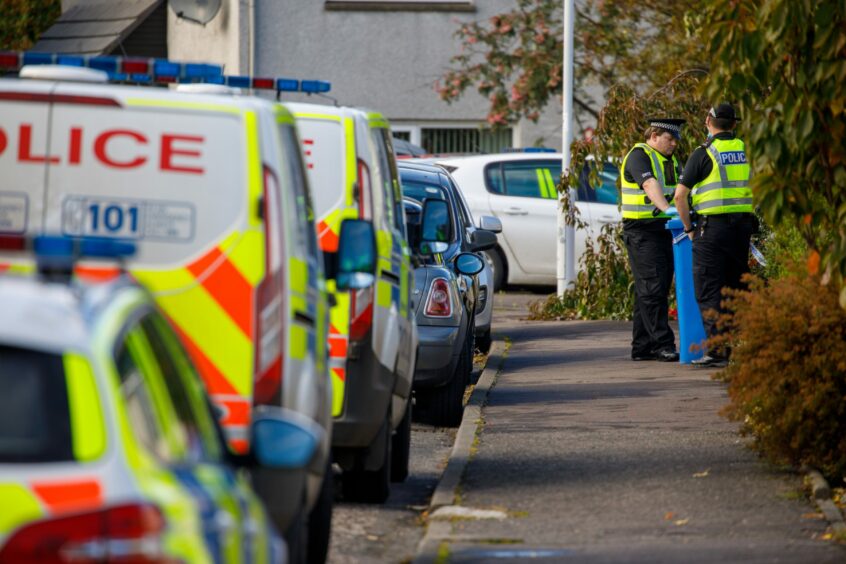 Police on Winram Place, St Andrews