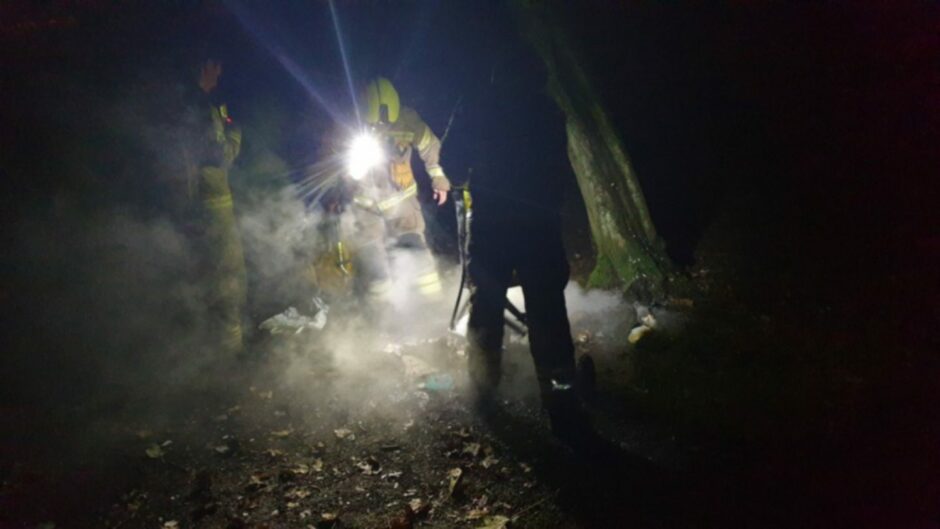 Cowdenbeath bin fire 