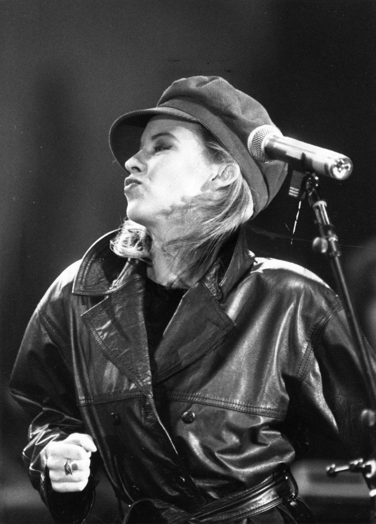 Kylie performing at the AECC in 1990.