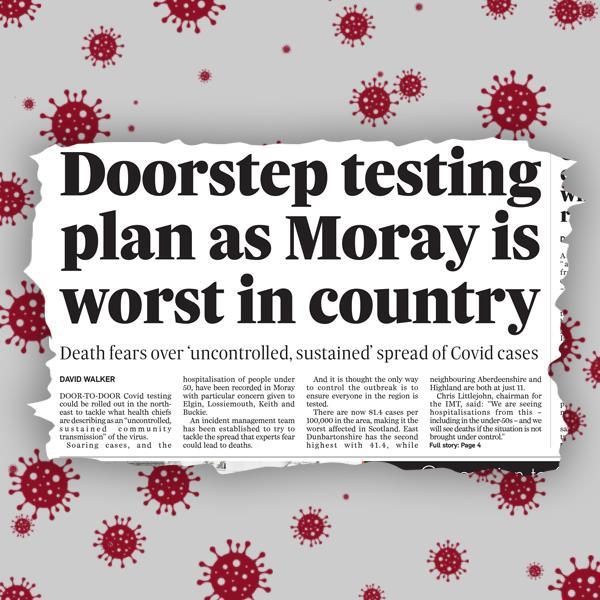 Doorstep testing plan as Moray is worst in country