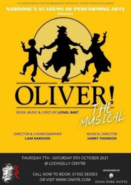 A poster for the production of Oliver!