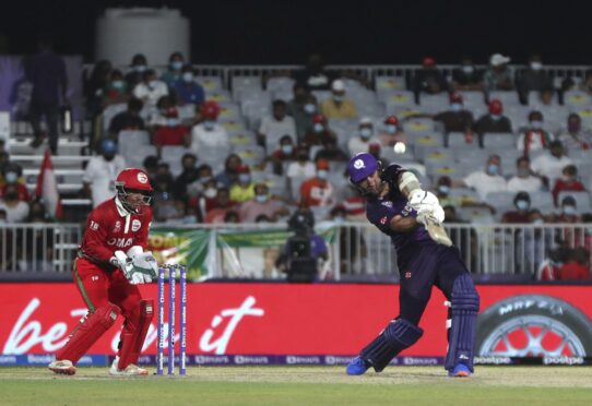 Scotland captain Kyle Coetzer, right, delivered 41 key runs for his side.