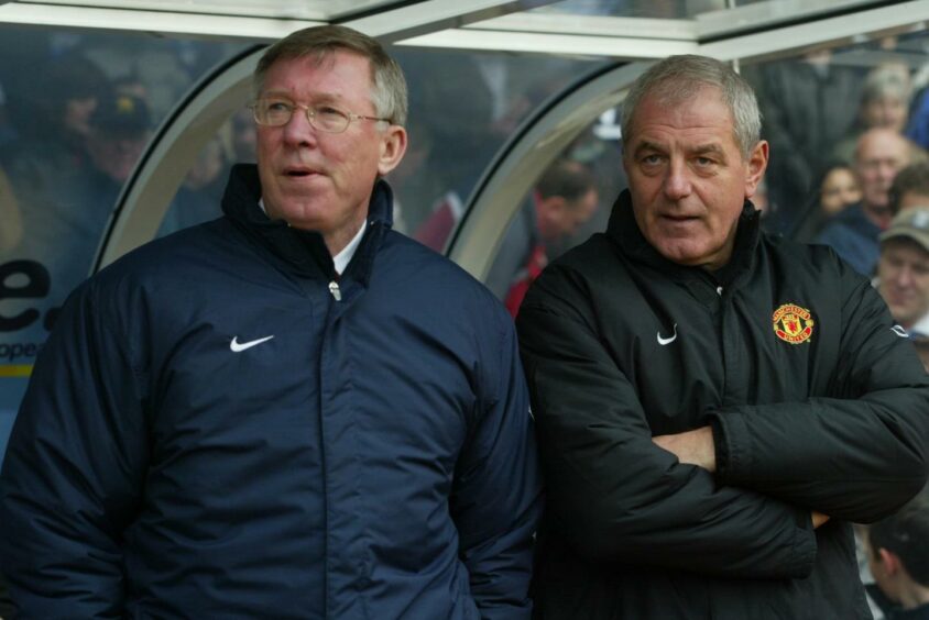 Sir Alex Ferguson with Walter Smith during their spell at Manchester United.