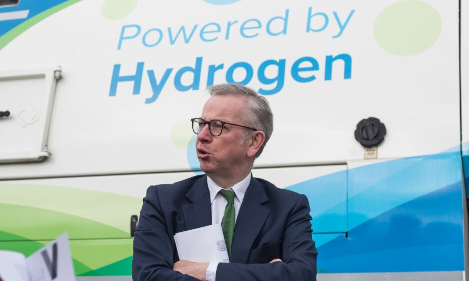 Levelling Up Secretary Michael Gove visited the council's hydrogen refuelling station in Kittybrewster when visiting Aberdeen in July.