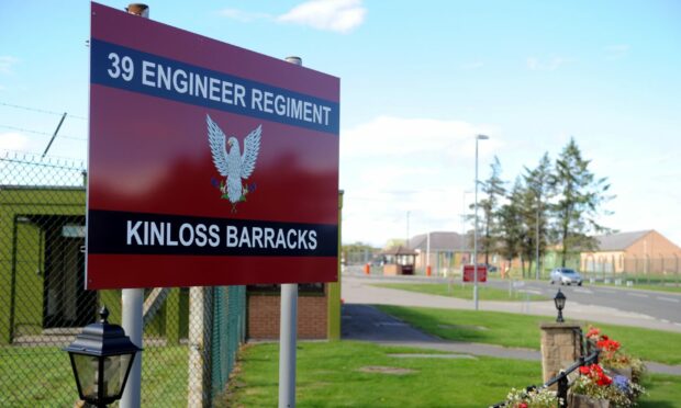 Entrance to Kinloss Barracks.