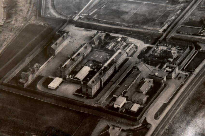 An aerial shot of Peterhead Prison