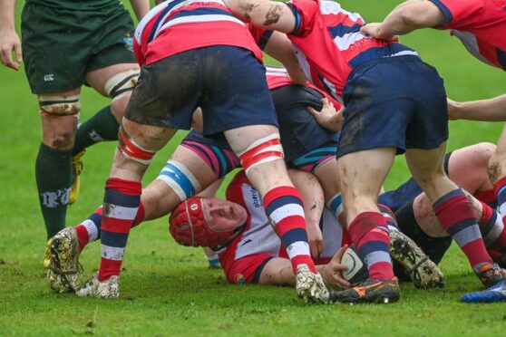 Aberdeen Grammar forward Calum Reddish went off injured last week.