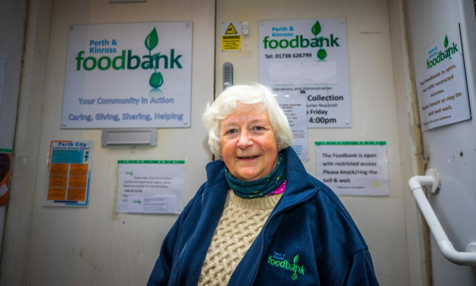 Marjorie Clark of Perth and Kinross Foodbank.