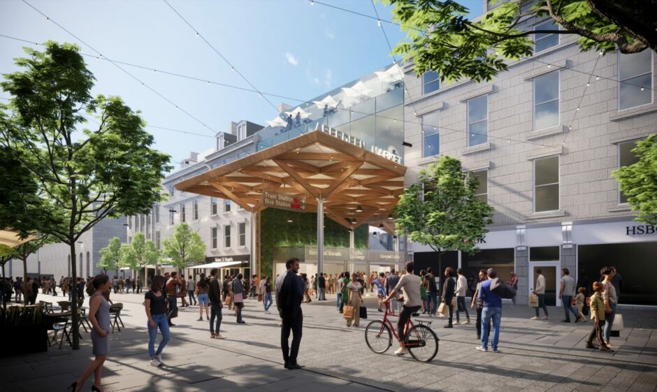 A concept image of the proposed new Aberdeen market, set for the former BHS site.