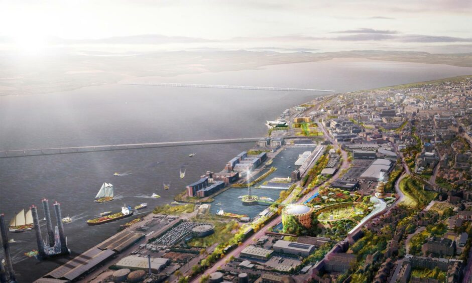 CGI impression of the Eden Project site in Dundee