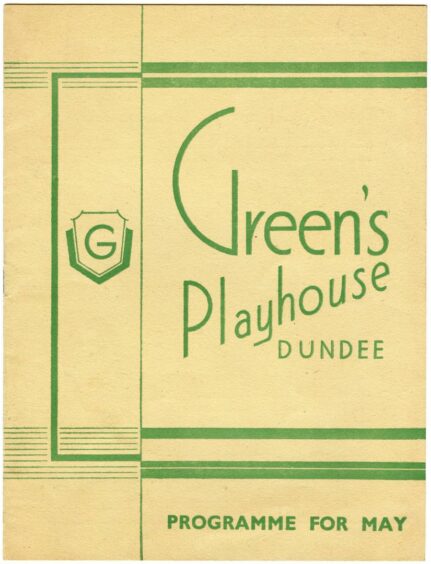 A programme for Green's Playhouse Dundee, where Mary was a cleaner.