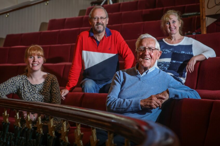 BCHug trustee Laura Guthrie, treasurer Gordon Smith, chairman Ron Stewart and trustee Liz Smith are ready to welcome visitors to the October 23 open day at Brechin City Hall.