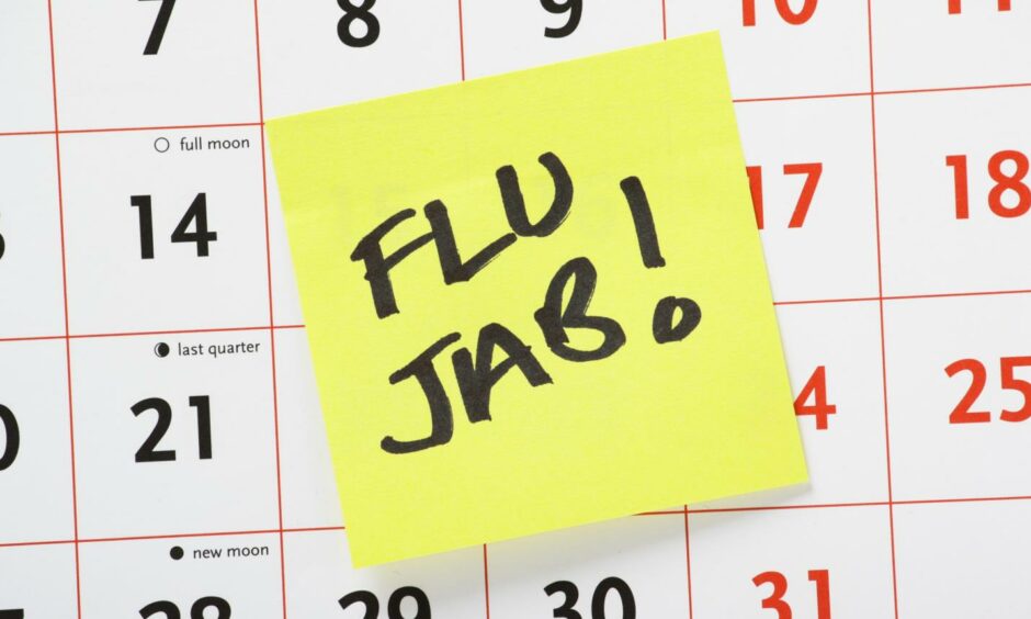 NHS Grampian says the flu jab roll-out will be appointment-only, and for people not to contact their GP.