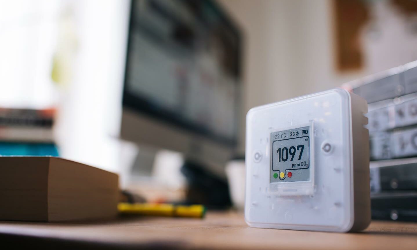 CO2 monitors are being used to assess air quality in schools.