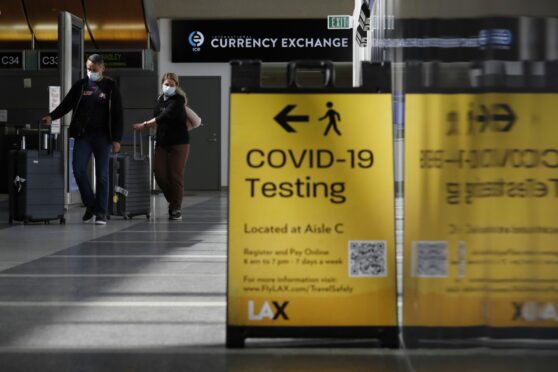 Covid testing at an airport