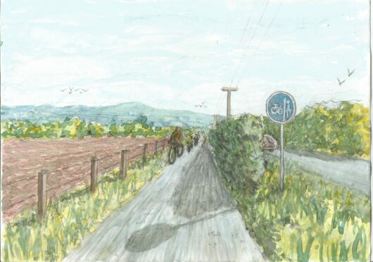 An artist's impression of the Errol paths project design.