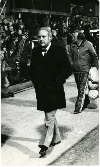 Dundee United manager Jim McLean, pictured after his team's win over Winterslag.