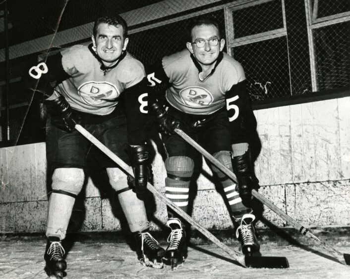 George and Malcolm Reid playing for the Dundee Rockets in 1973.