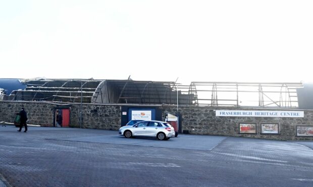 The roof of Fraserburgh Heritage Centre was completely blown off last night during Storm Arwen