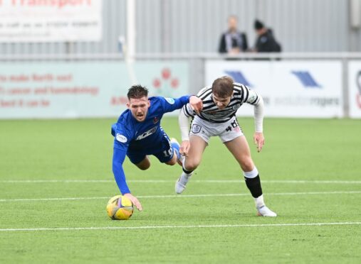 Cove Rangers midfielder Jamie Masson in action against Queen's Park.