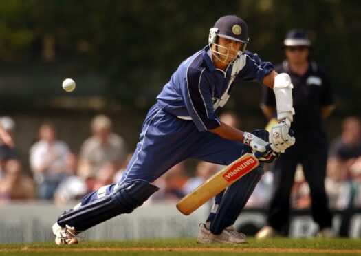 Rahul Dravid during his spell with Scotland in 2003