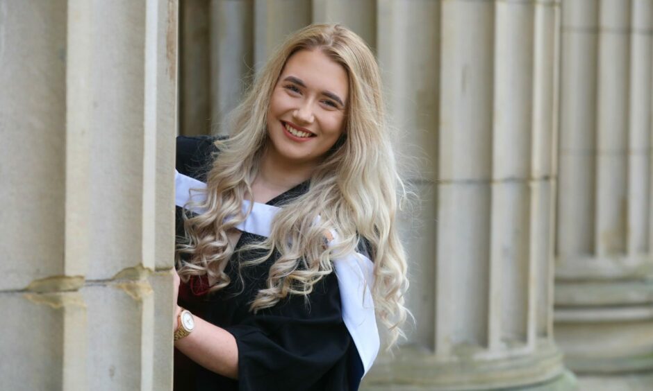 Lucy Hopper, 20, from Carnoustie is graduating in sports coaching.