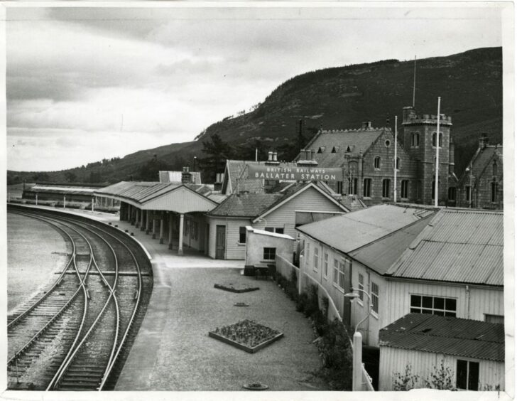 Ballater Station's platform in 1962