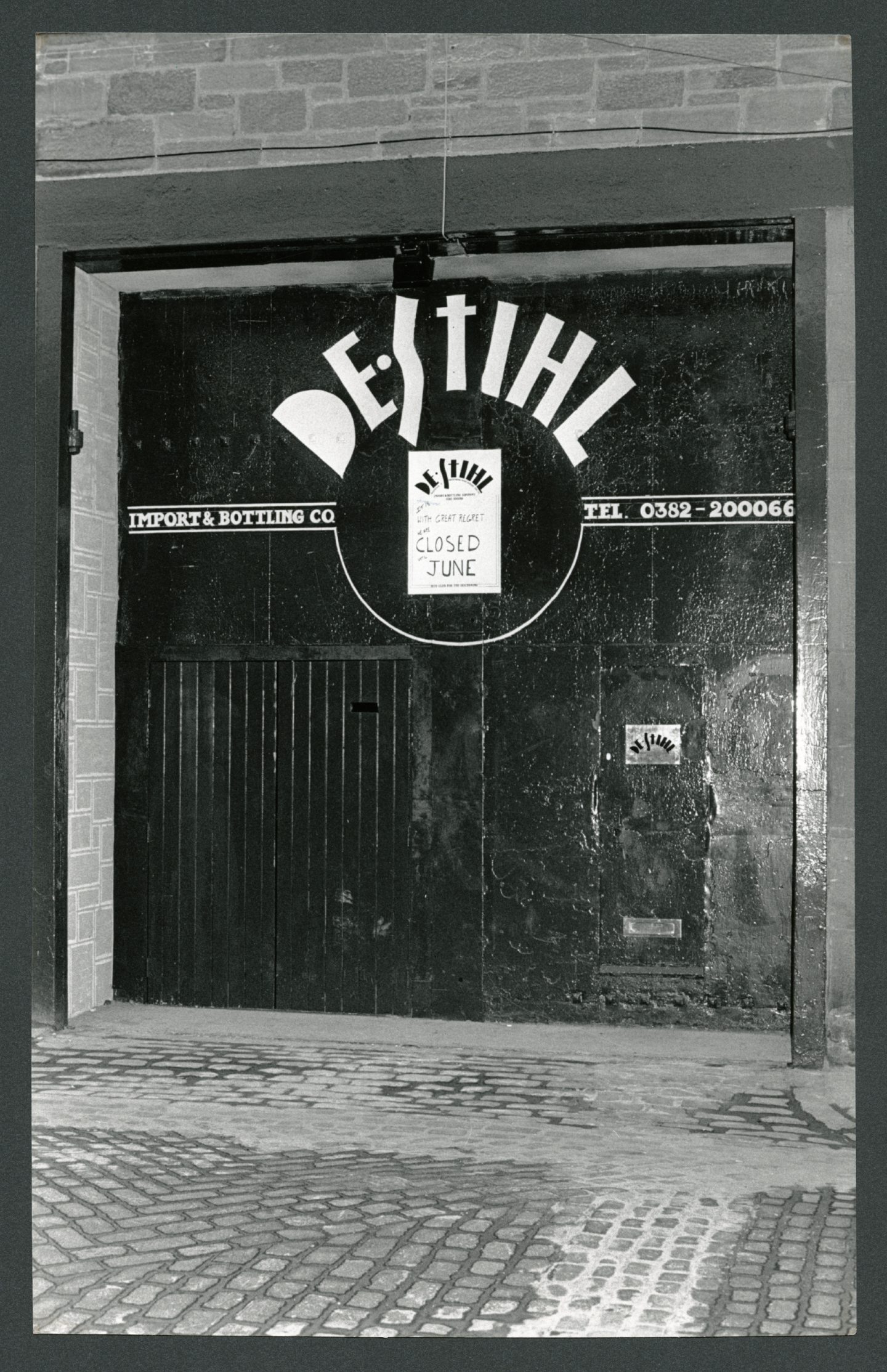 The front door of De Stihl's in Dundee