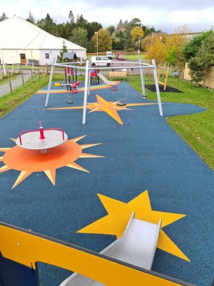 The new play park with stars and bright colours
