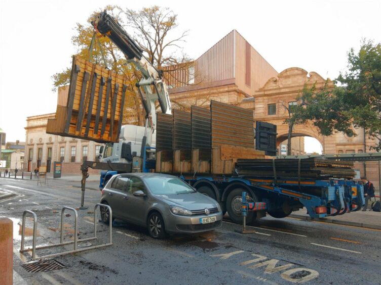 Spaces For People measures were removed in Schoolhill and Upperkirkgate last week. Photo by Katherine Ferries.