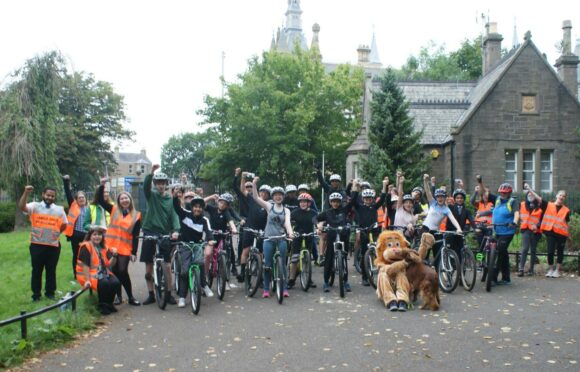 Some of those who took part in the Rotary club's Dundee Cylathon