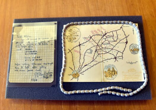 Other mementoes uncovered with the diaries 