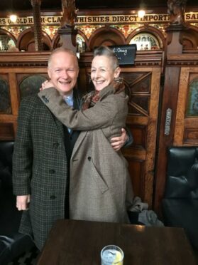 Professor Ruth Freeman shown with husband Gerry Humphris of St Andrew's University