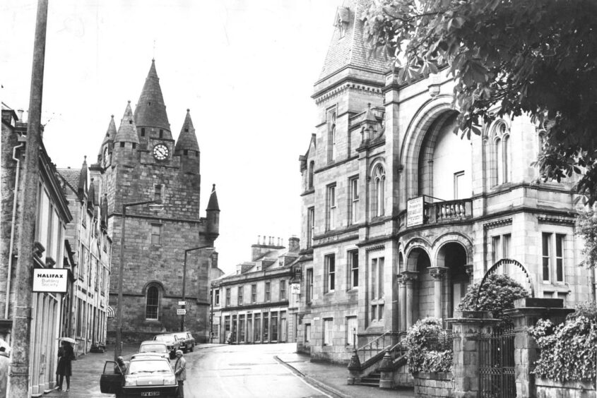 Right: Tain's old Town Hall and Picture House pictured in the 1970s.