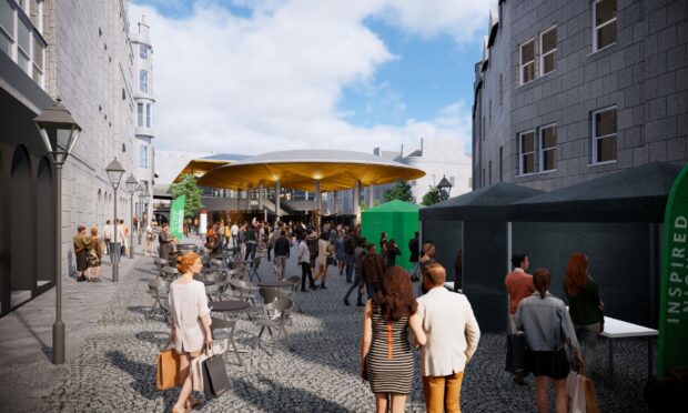 A sketch of how the £50m Aberdeen market could look from the Green.
