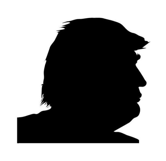 Silhouette of Donald Trump