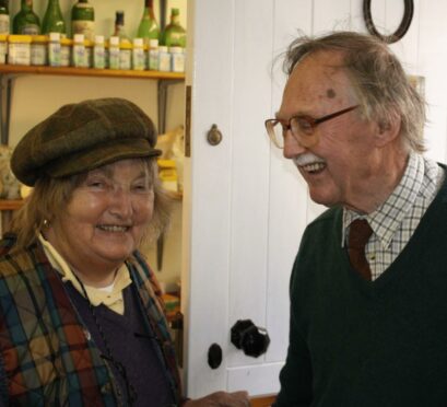 Maureen Kneen, Arbroath, and vet husband John.