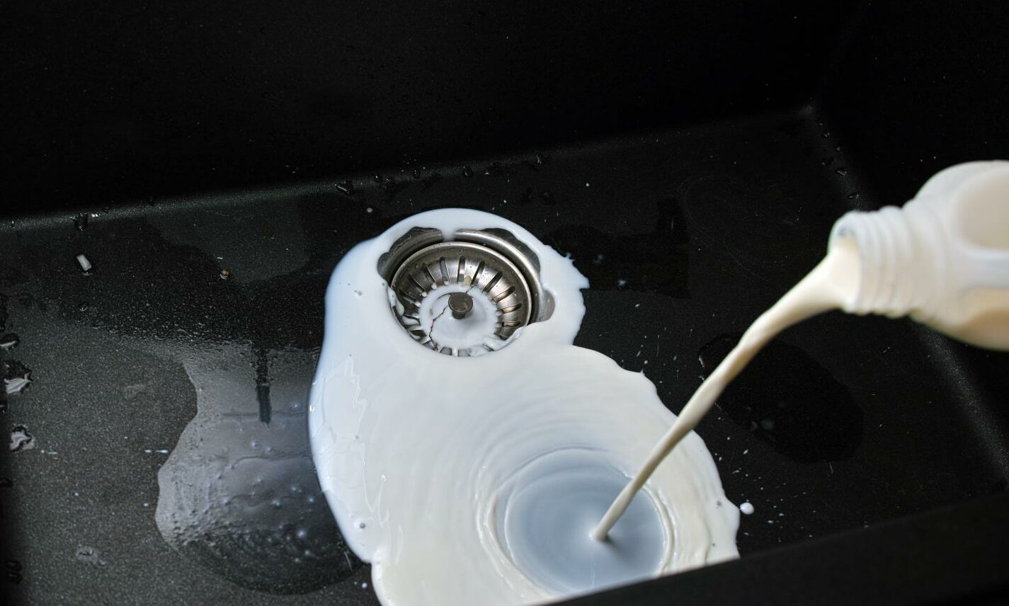 Around three million glasses of milk are poured down UK sinks every day.