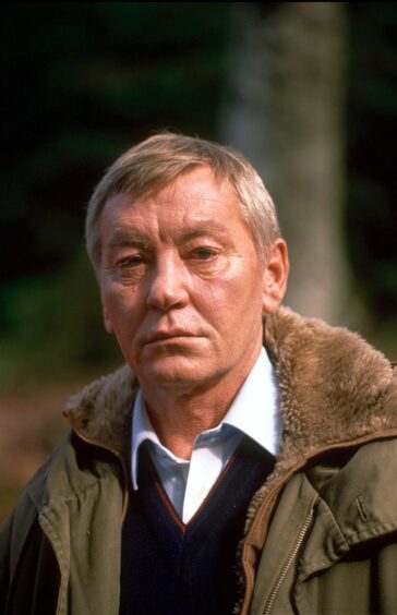 Mark McManus in 1989 during filming of Taggart.