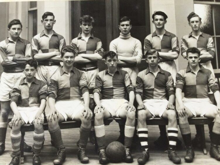 David Gordon, front row, far left and the Morgan Academy football team in 1956.