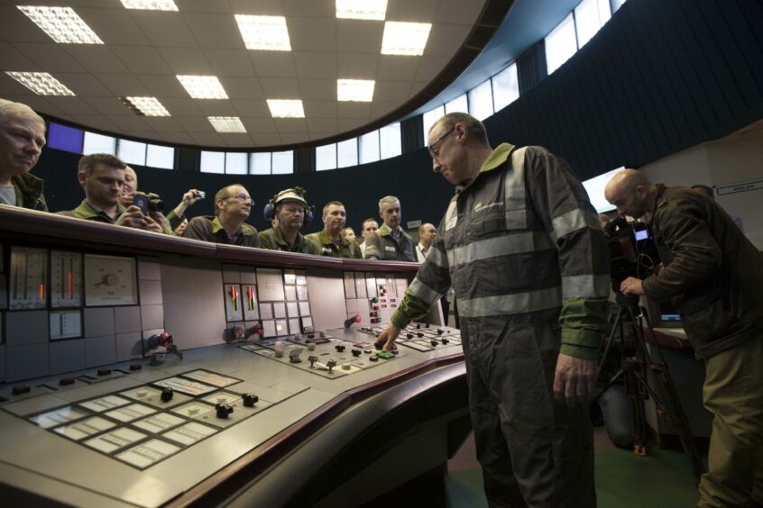 At 12pm Bobby Smart  presses the button to shut down Longannet Power Station and end the age of coal in Scotland.