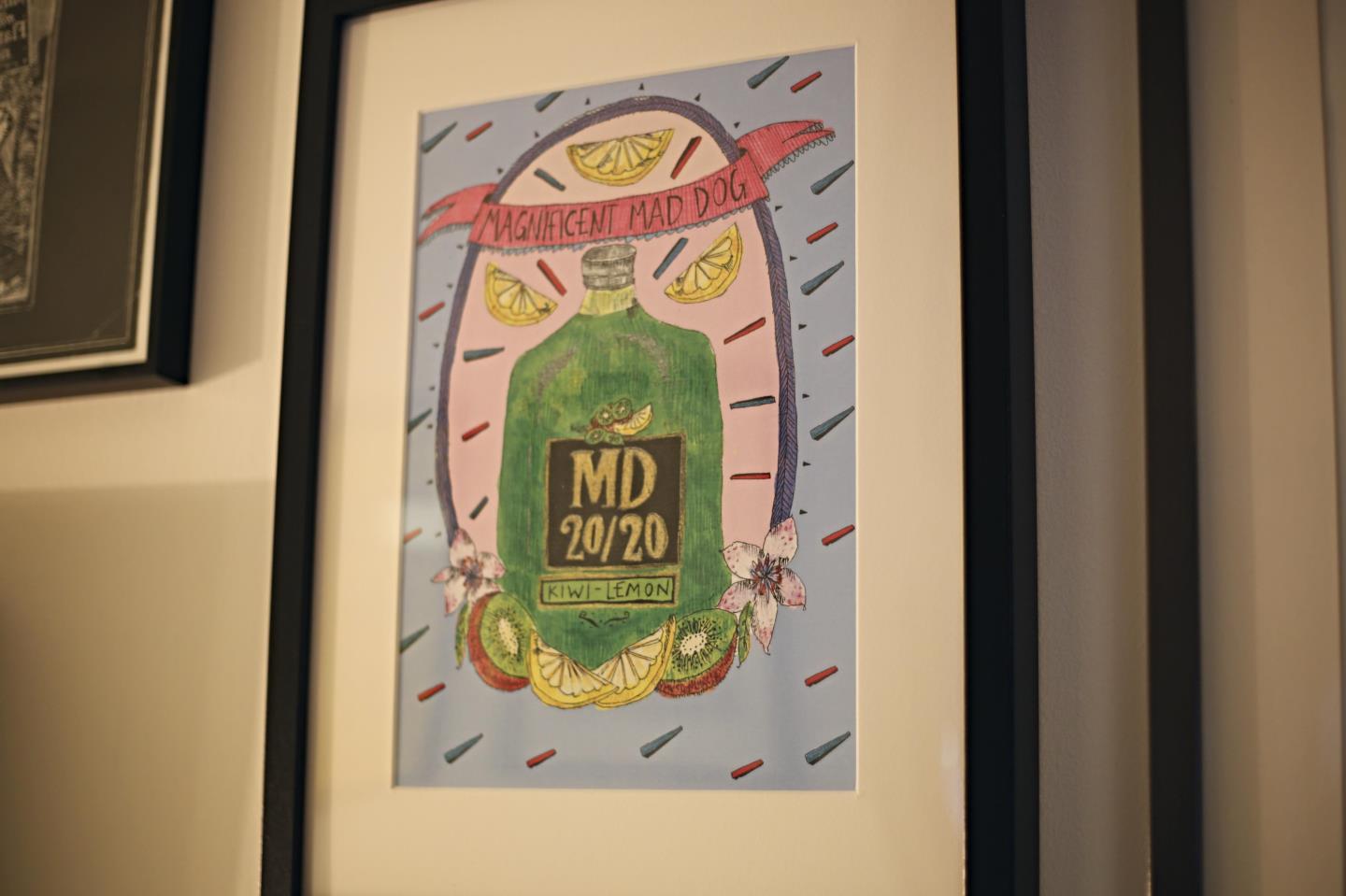 An MD 20/20 illustration, created by Scottish artist, Claire Barclay 