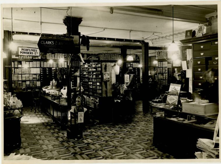 The store interior of G. L. Wilson, which served generations of customers before closing in 1971.