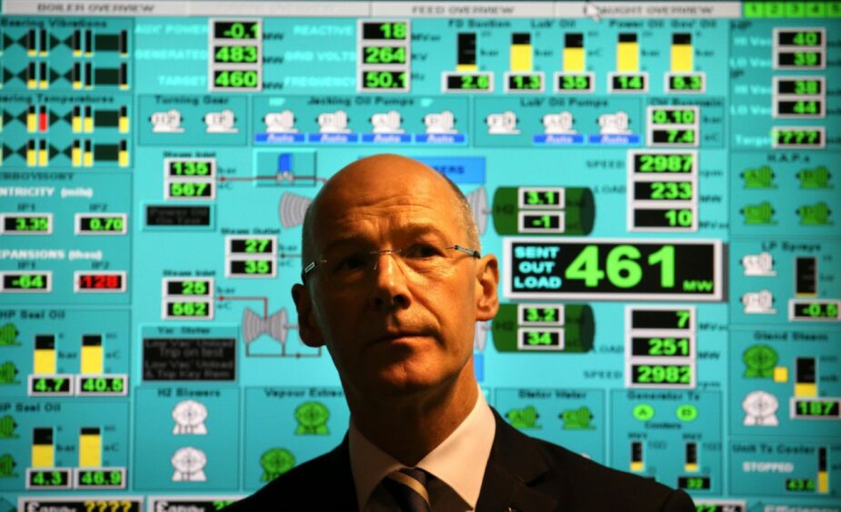 Deputy First Minister John Swinney visited the station in 2015, seen here in the control room.