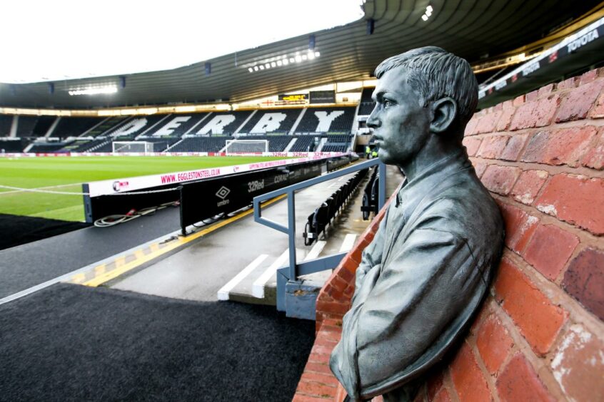 Steve Bloomer has a statue at Pride Park, which is the home of his former club, Derby County.