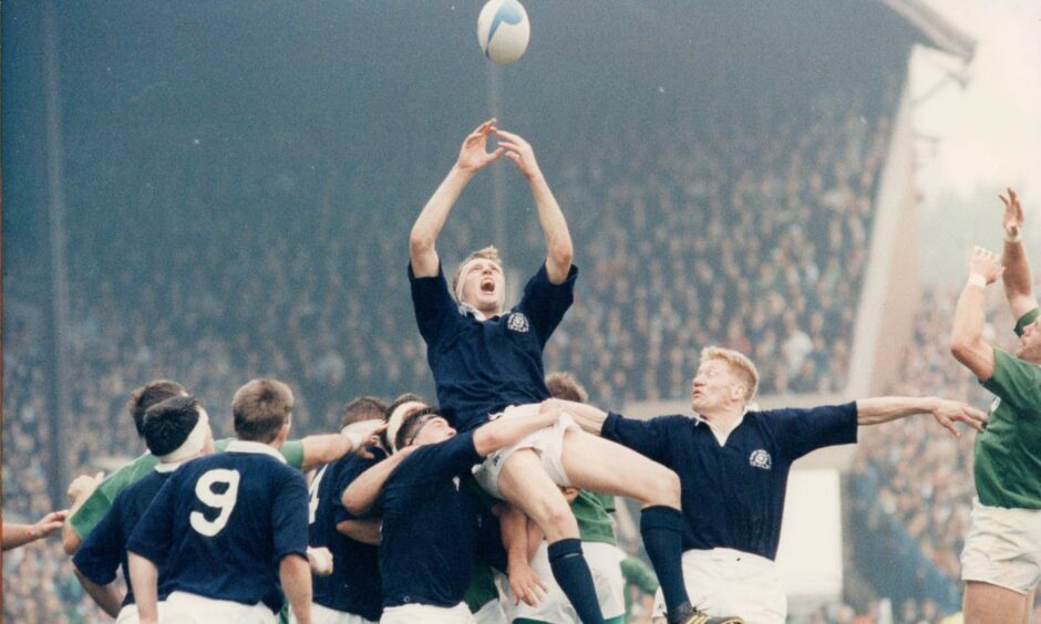 Doddie Weir pictured at the Rugby World Cup in 1991.