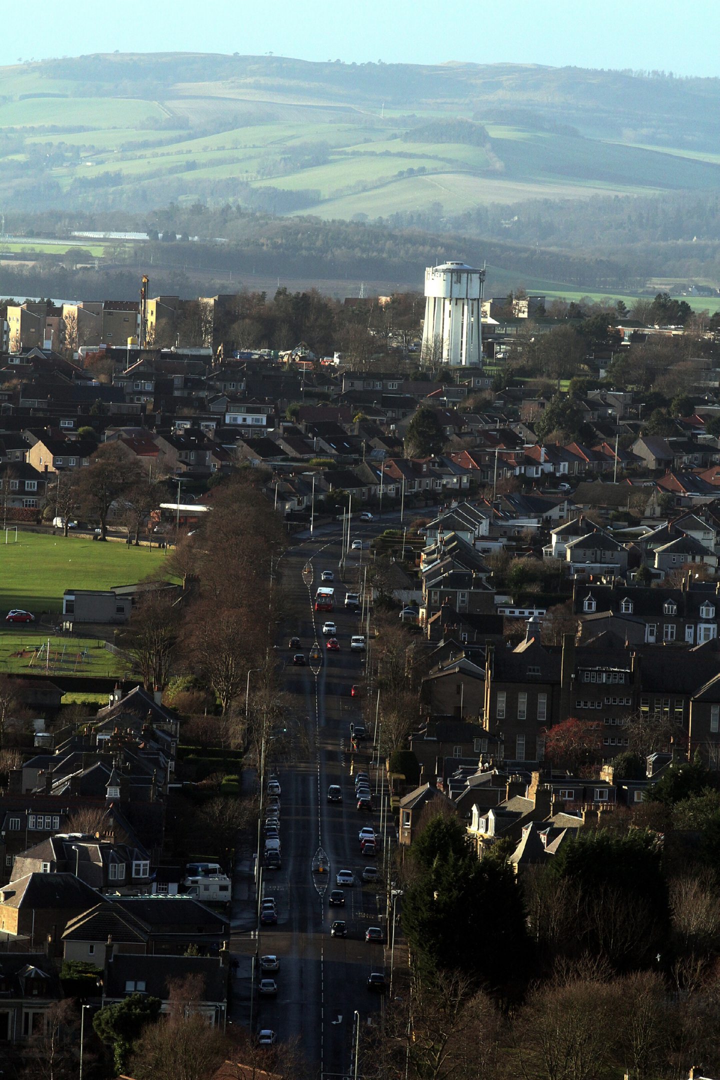 The water tower is visible from most parts of the Menzieshill area.