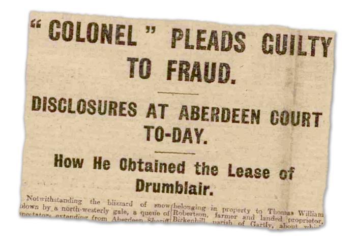 A newspaper clipping of the court case.
