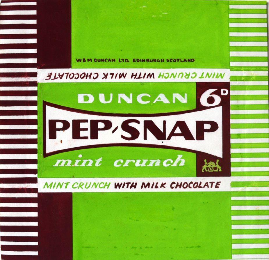 A commercial design by Mrs Butlin for a chocolate bar wrapper.